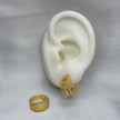 #HOL173 - Huggies Circular Con Piedra Zirconia Oro Laminado 18k - LB035/