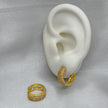 #HOL171 - Huggies Circular Piedra Zirconia Oro Laminado 18k - LB035/