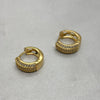 #HOL172 - Huggies Circular Piedra Zirconia Oro Laminado 18k - LB035/