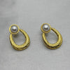 #ARL165 - Arete Ovalado Perla Sintética Oro Laminado 18k - LB025/