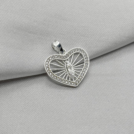 #D648 - Dije Corazón Virgen De Guadalupe - B12/1.5