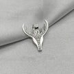 #D652 - Dije Venado Con Zirconia Plata - B12/1.0