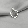 #D659 - Dije Corazón Infinito Con Zirconia Plata - B12/0.8