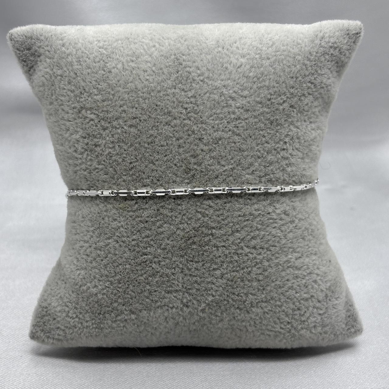 #PA504 - Pulsera Italiana Con Cuenta Diamantada Plata - B17/2.3