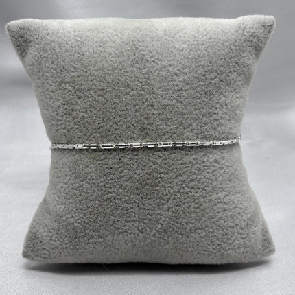 #PA504 - Pulsera Italiana Con Cuenta Diamantada Plata - B17/2.3