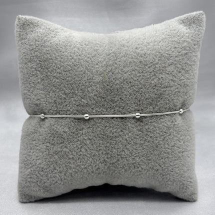 #PA499 - Pulsera Italiana Con Cuenta Diamantada Plata - B17/1.7