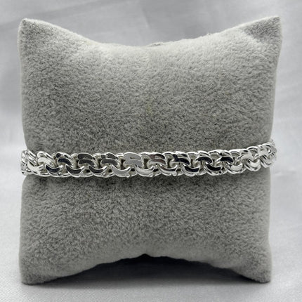 #PO227 - Pulso Tejido Chino  Plata -  8 mm -  A07/28.4