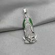 #D673 - Dije Virgen De Guadalupe Con Zirconia Plata - B17/3.7