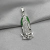 #D673 - Dije Virgen De Guadalupe Con Zirconia Plata - B17/3.7