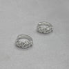 #H206- Huggie Flores Con Zirconia Plata - B17/1.8