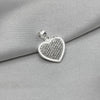 #D675 - Dije Corazón Con Zirconia Plata - B12/1.4