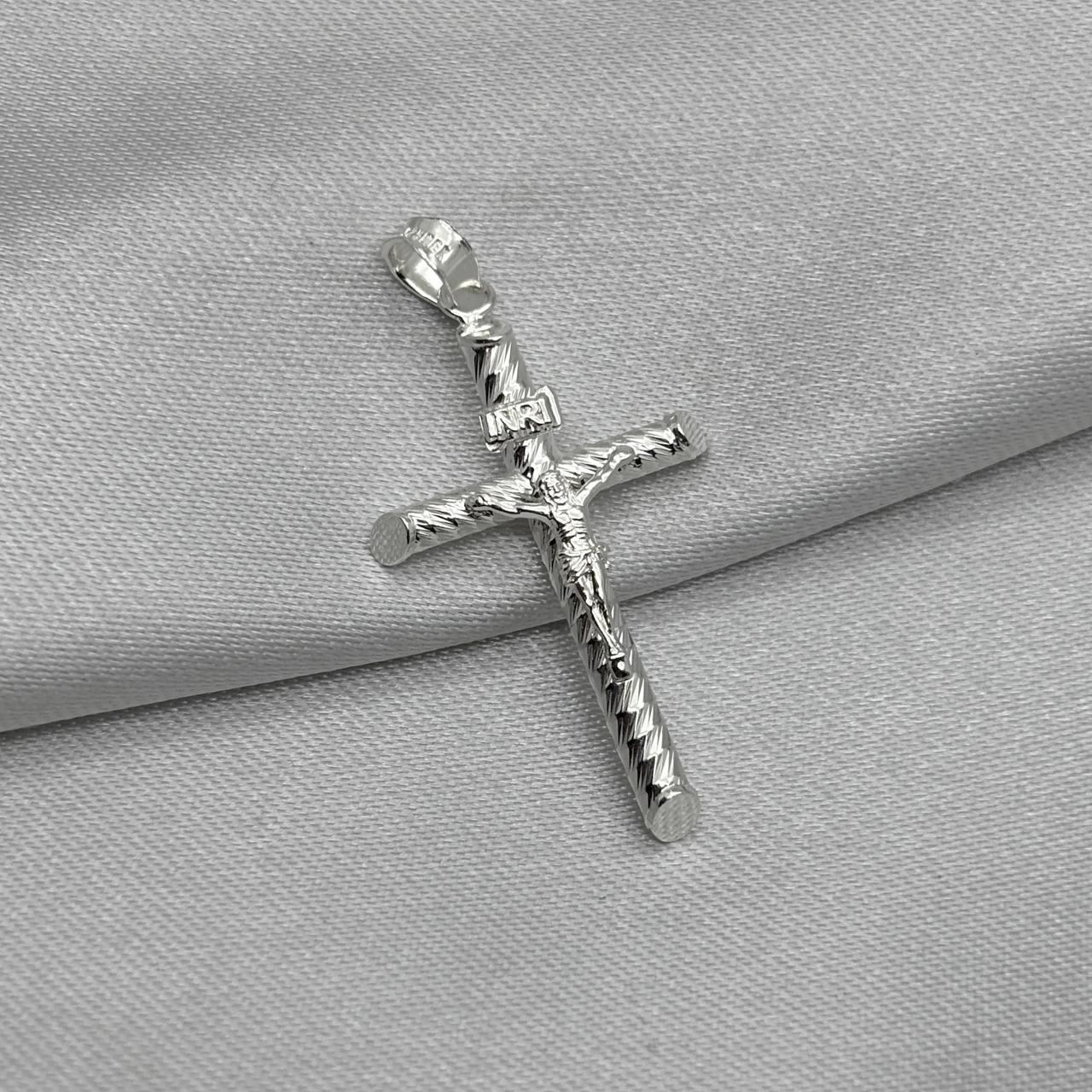 #D679 - Dije Cruz Diamantada Plata - B18/1.6