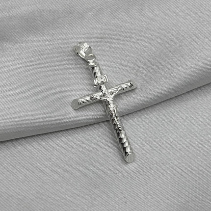 #D679 - Dije Cruz Diamantada Plata - B18/1.6