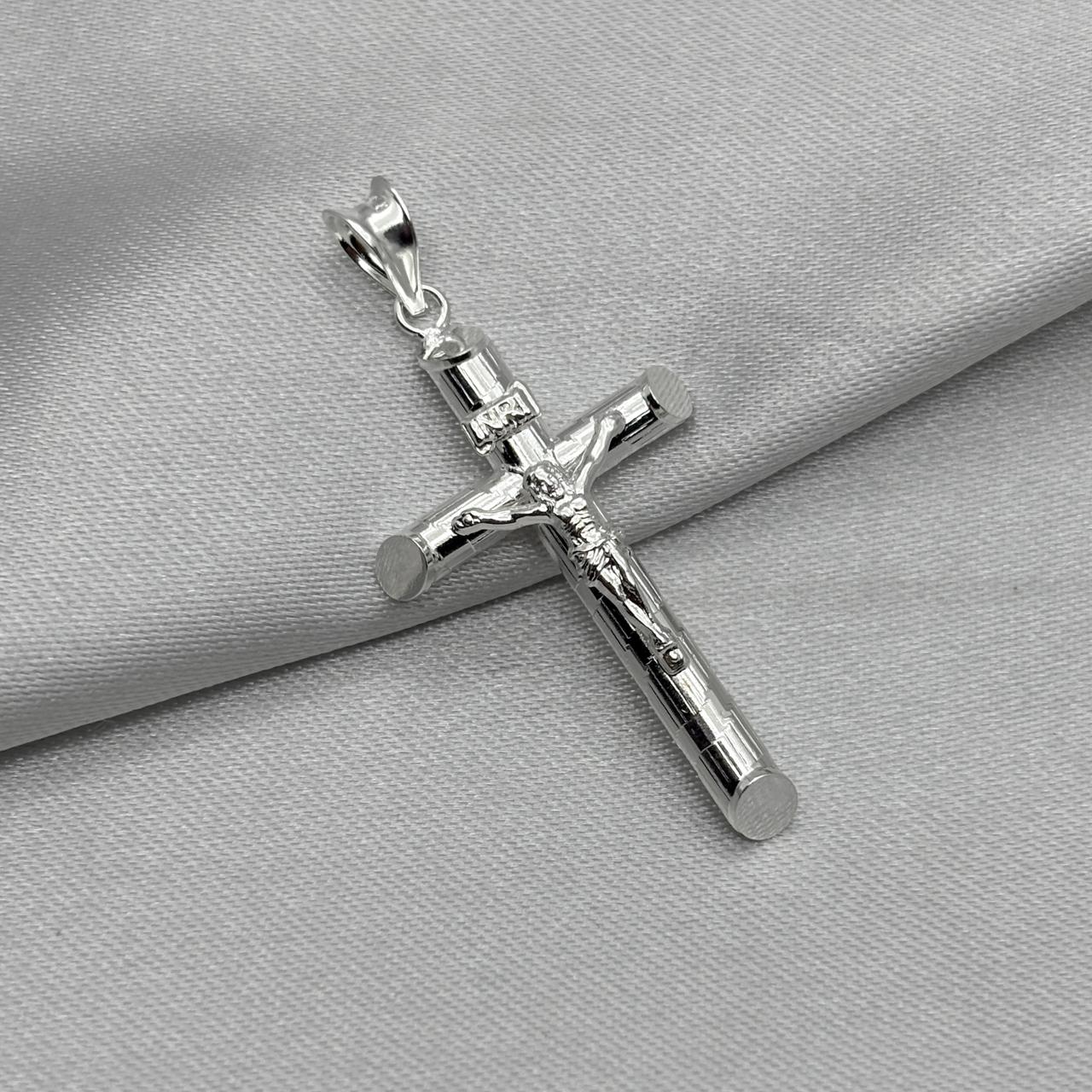 #D680 - Dije De Cruz Diamantada Plata - B12/2.6