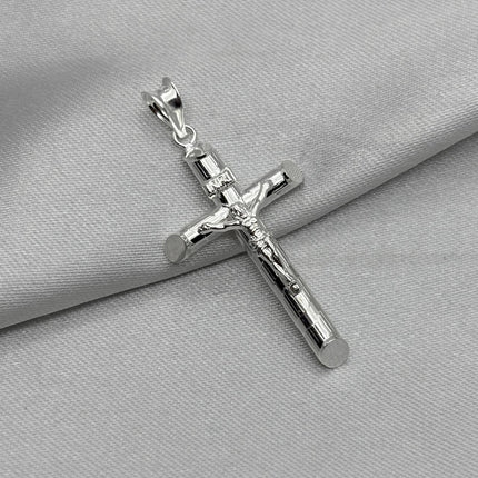 #D680 - Dije De Cruz Diamantada Plata - B12/2.6