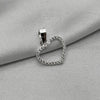#D684 - Dije Corazón Con Zirconia De Plata - B12/0.7