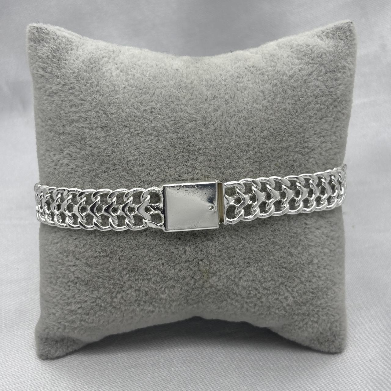 #ESC282 - Esclava Lisa Petatillo Plata - 1.0 cm - A09/23.4