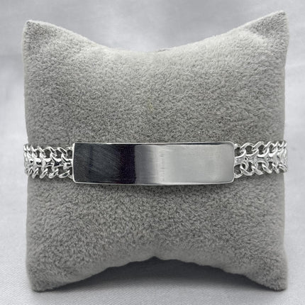 #ESC282 - Esclava Lisa Petatillo Plata - 1.0 cm - A09/23.4