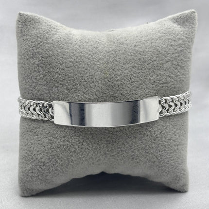 #ESC281 - Esclava Lisa Petatillo Plata - 9 mm - A09/21.5