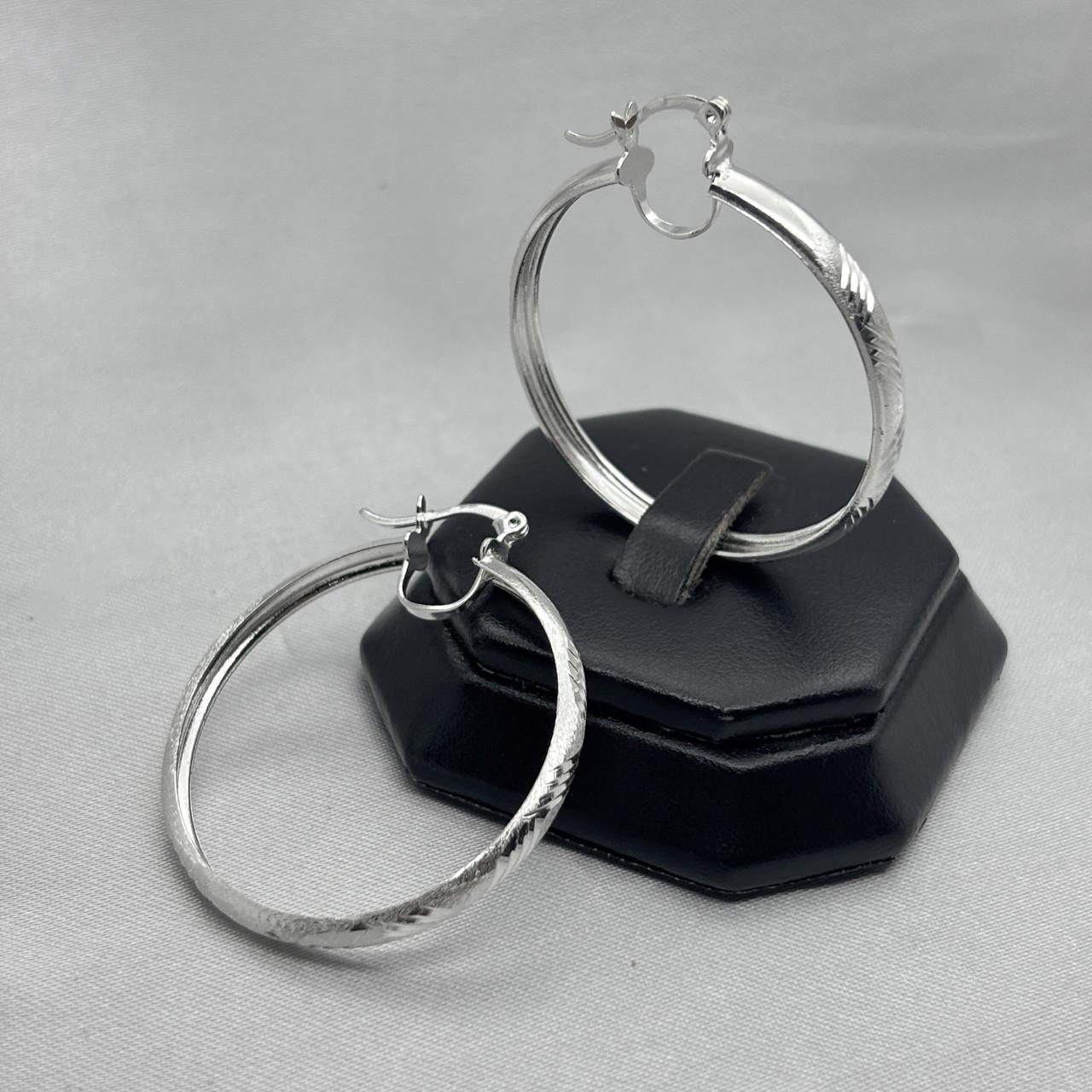 #ARR173 - Arracada Diamantada Plata - A08/5.2