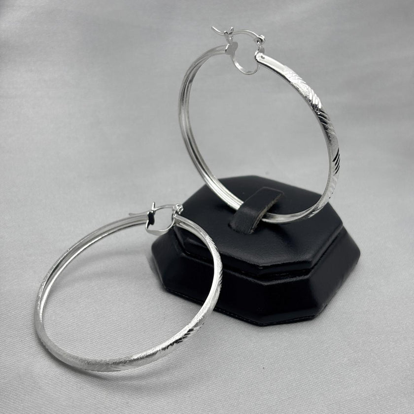 #ARR173 - Arracada Diamantada Plata - A08/5.2