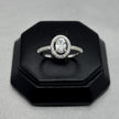 #AD472 - Anillo Piedra Ovalada Zirconia Plata - C10/2.5