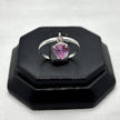 #AD479 - Anillo Corazón Colgante Con Zirconia Plata - A09/1.4