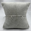 #PA507 - Pulsera Corazones Plata - A09/1.8