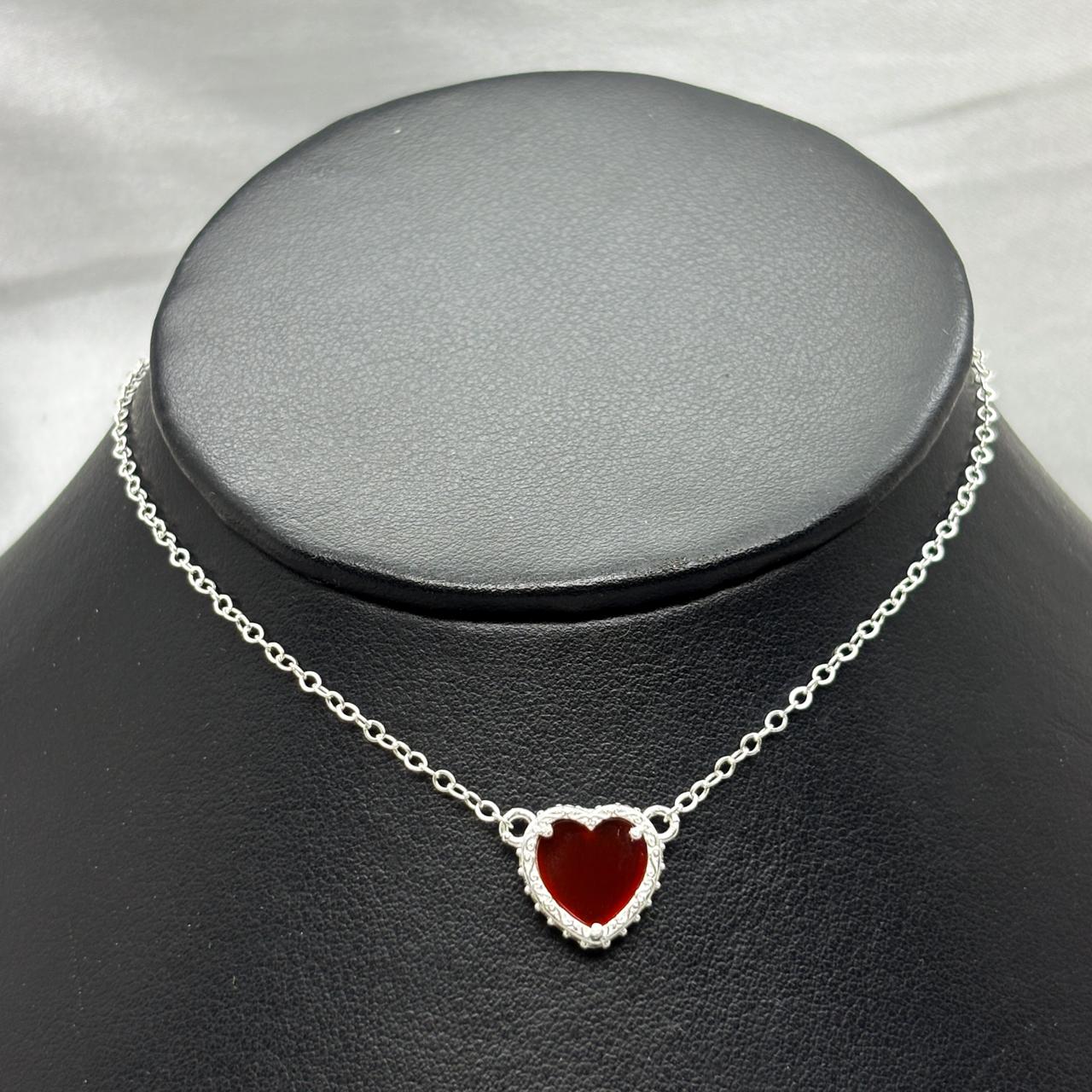 #G275 - Gargantilla Corazon Con Zirconia Plata - A20/3.0