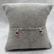 #PA510 - Pulsera Corazones Con Zirconia Plata - A10/2.5