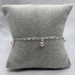 #PA510 - Pulsera Corazones Con Zirconia Plata - A10/2.5