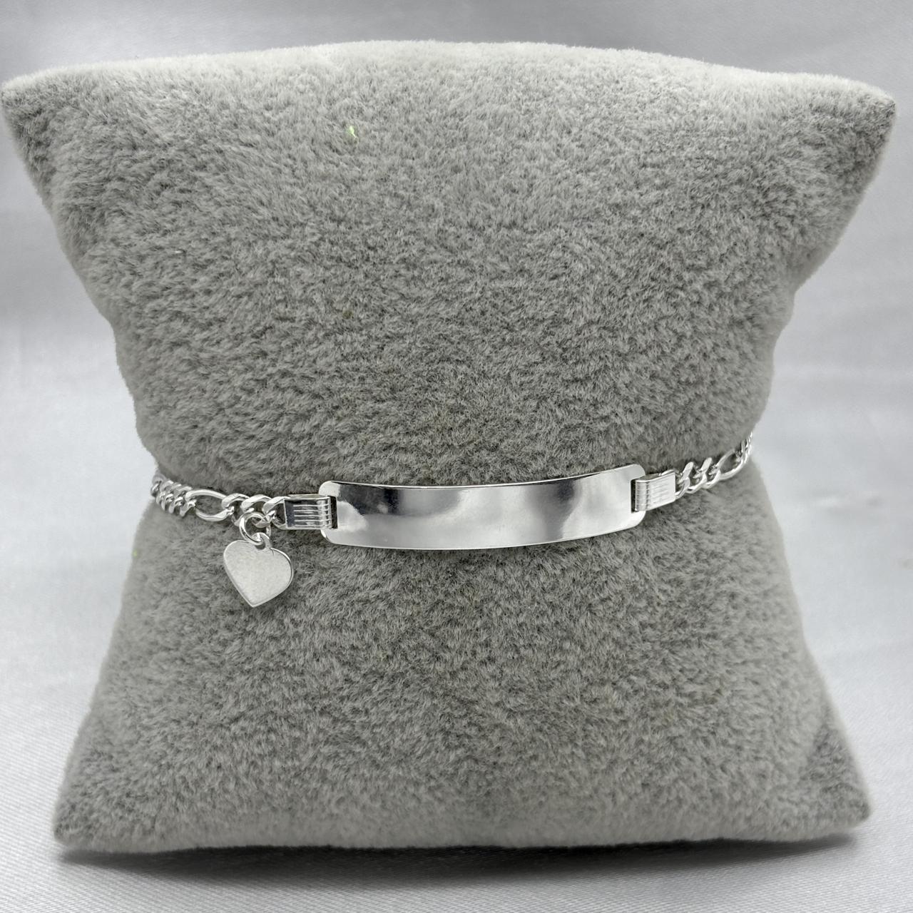 #ESC284 - Esclava Cartier Con Dije Colgante Plata - 060 - 3mm - A12/3.8