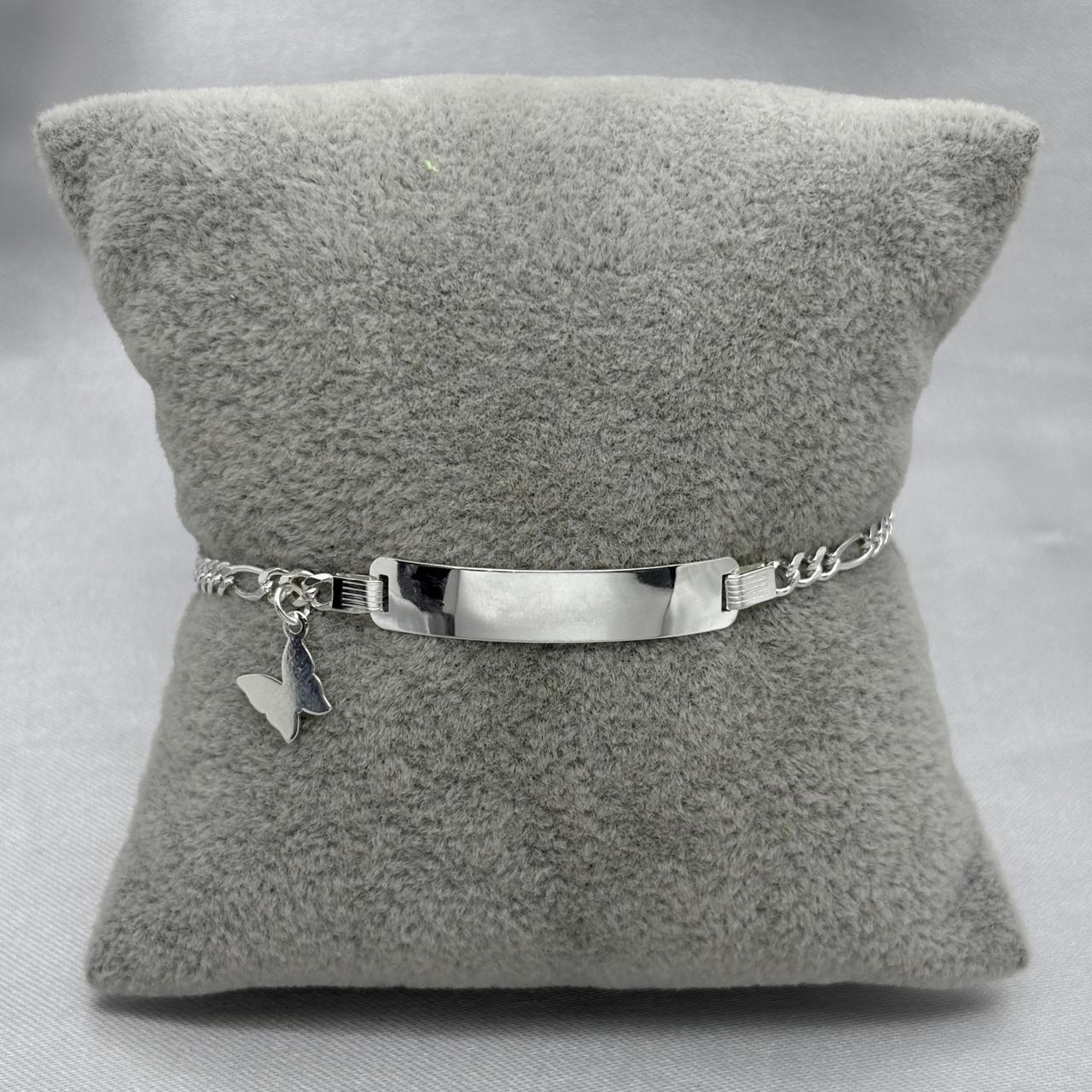 #ESC284 - Esclava Cartier Con Dije Colgante Plata - 060 - 3mm - A12/3.8