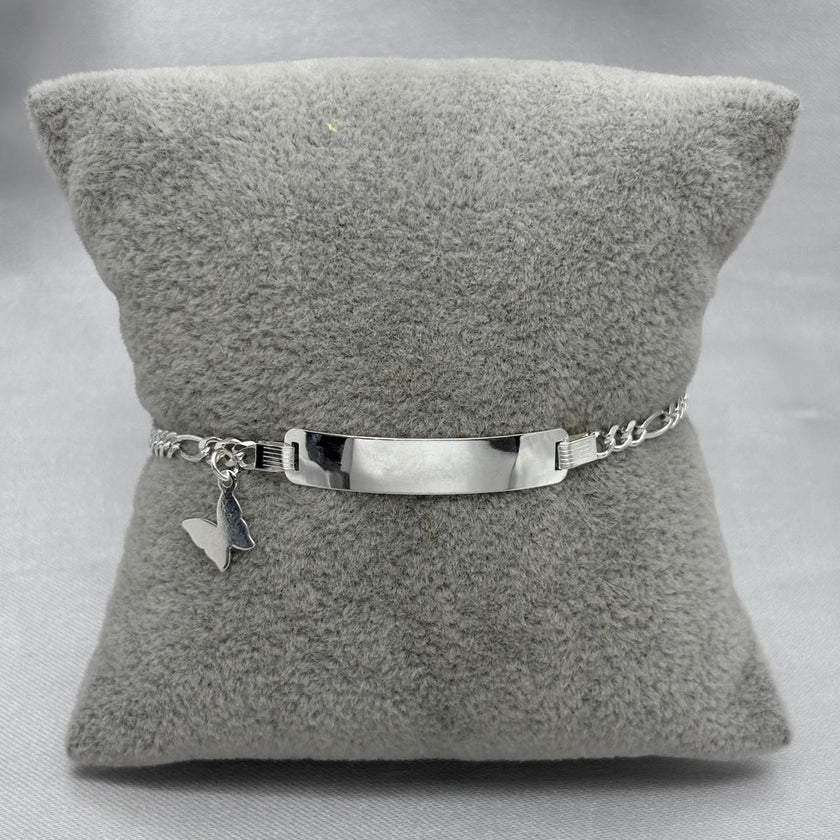 #ESC284 - Esclava Cartier Con Dije Colgante Plata - 060 - 3mm - A12/3.8