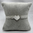 #PO232 - Pulso Doble Tejido Chino Corazón Plata - A09/12.1
