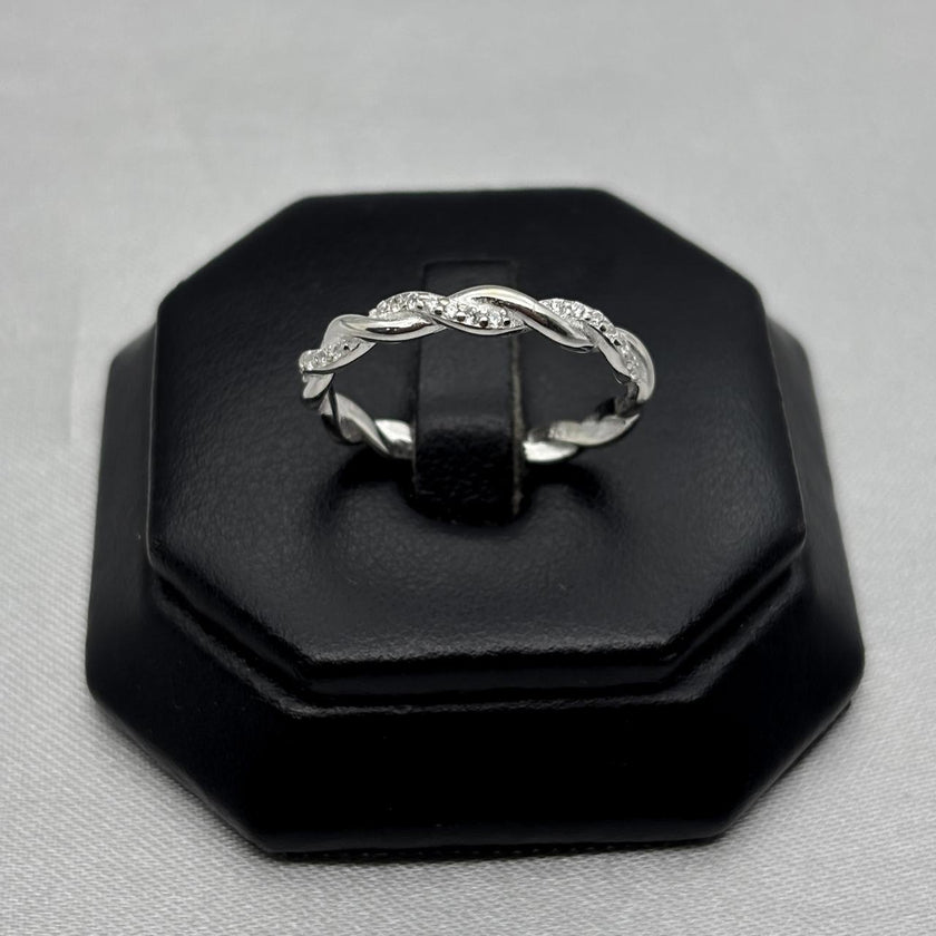 #AD487 - Anillo Enrolladlo Con Zirconia Plata - C09/2.1