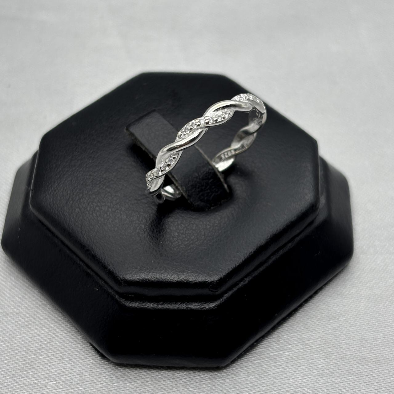 #AD487 - Anillo Enrolladlo Con Zirconia Plata - C09/2.1