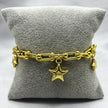 #PAL181 - Pulsera de Eslabones Con Estrellas Oro Laminado 18K/LA045