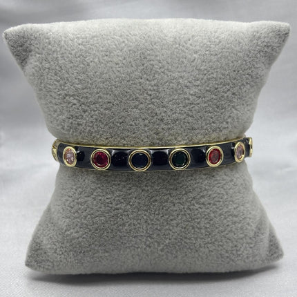 #PAL179 - Pulsera Rígida Esmaltada de Colores Oro Laminado 18K/LA070