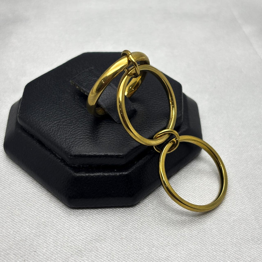 #AOL170 - Anillo Triple Argolla Lisa Oro Laminado 18K/LA020