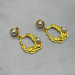 #ARL170 - Arete Circular Con Perla Oro Laminado 18K/LA030