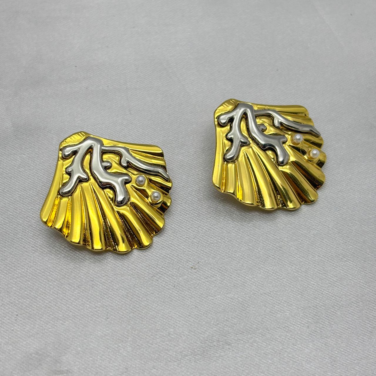 #ARL169 - Arete Concha De Mar Oro Laminado 18K/LA030