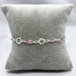 #PA515 - Pulsera Corazón/Flor Con Zirconia Plata - A08/2.8