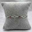 #PA515 - Pulsera Corazón/Flor Con Zirconia Plata - A08/2.8
