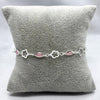 #PA515 - Pulsera Corazón/Flor Con Zirconia Plata - A08/2.8
