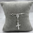 #MR152 - Misterio Virgen De Guadalupe Y Crucifijo Plata- 3 mm - Diamantada - A07/2.6