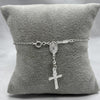 #MR152 - Misterio Virgen De Guadalupe Y Crucifijo Plata- 3 mm - Diamantada - A07/2.6