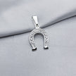 #D727 - Dije Herradura Con Zirconia Plata - A10/1.9