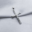 #D710 - Dije Crucifijo Con Relieve Plata - A17/3.0