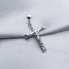 #D710 - Dije Crucifijo Con Relieve Plata - A17/3.0